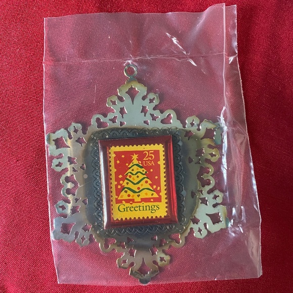 USPS I Silverplate Snowflake Christmas Tree Stamp Ornament - Picture 10 of 12